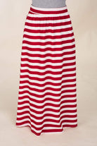 Red Stripe Maxi Skirt Kabayare