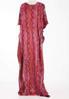 Red Waves art bati dress Kabayare