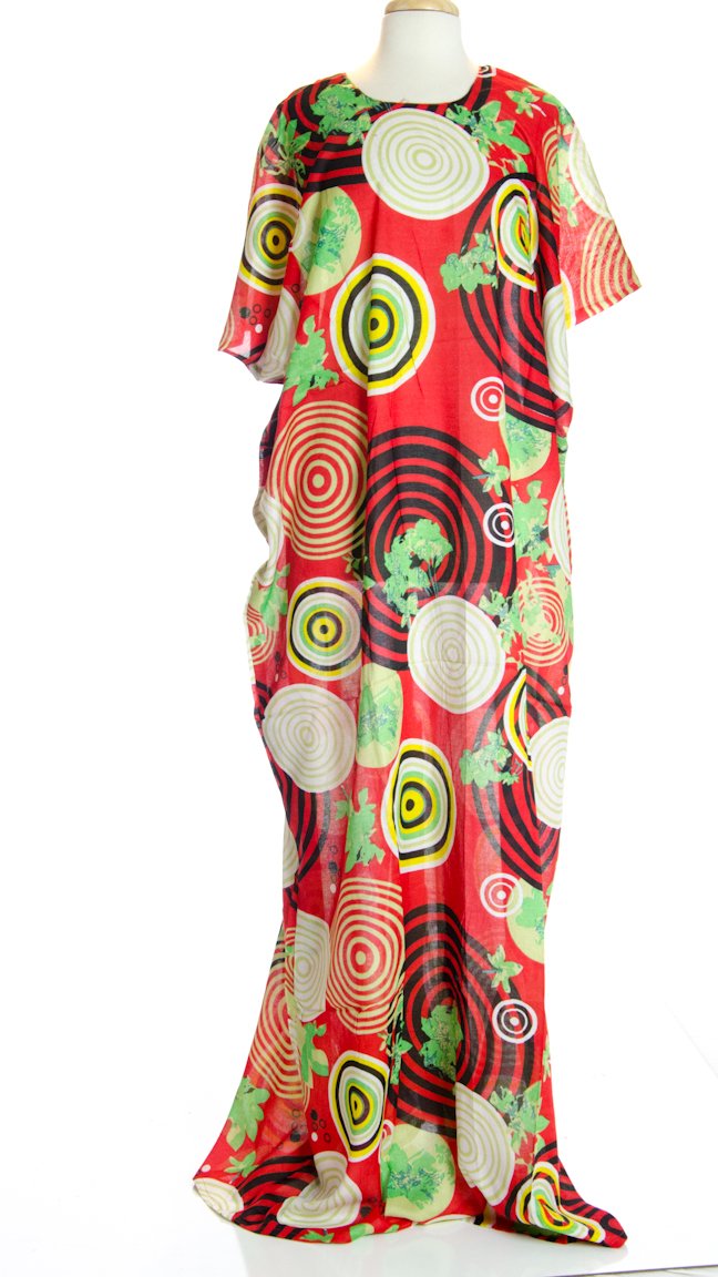 Red Wheel Bati Dress Kabayare