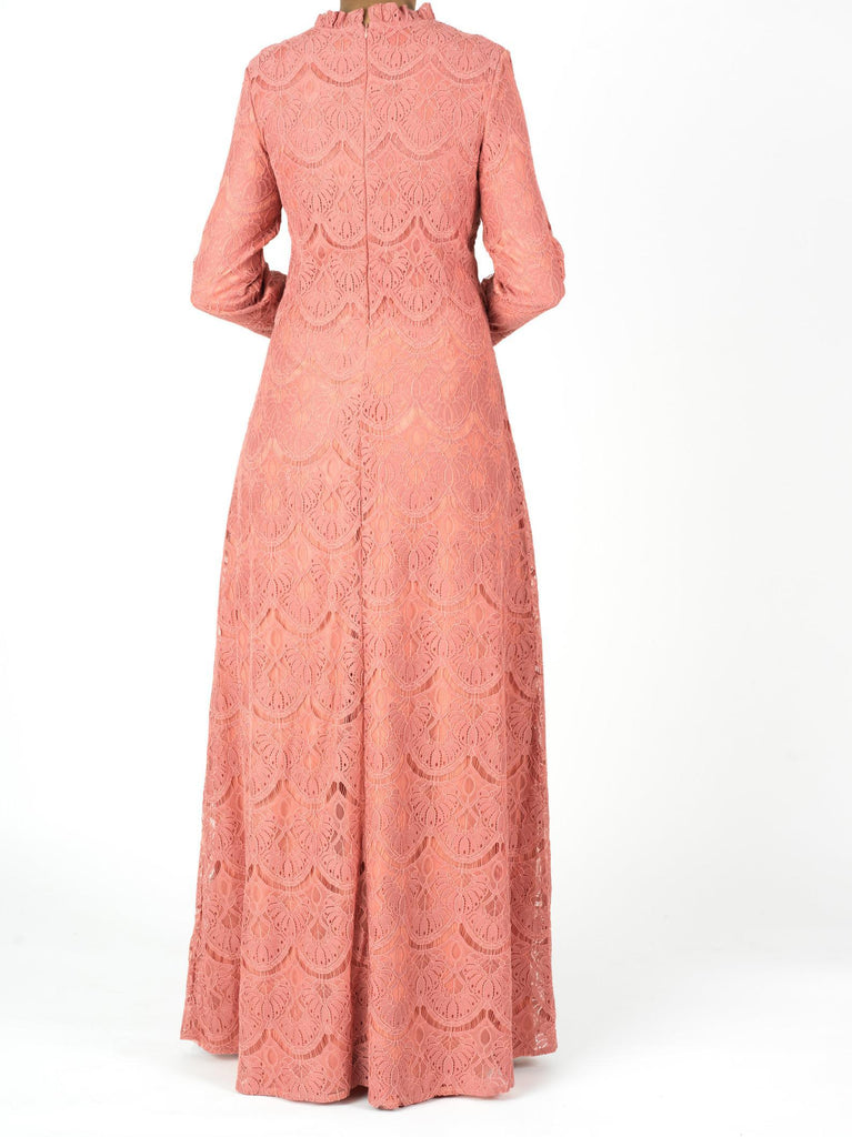 Rose Blush Giovanna lace crop top dress Kabayare