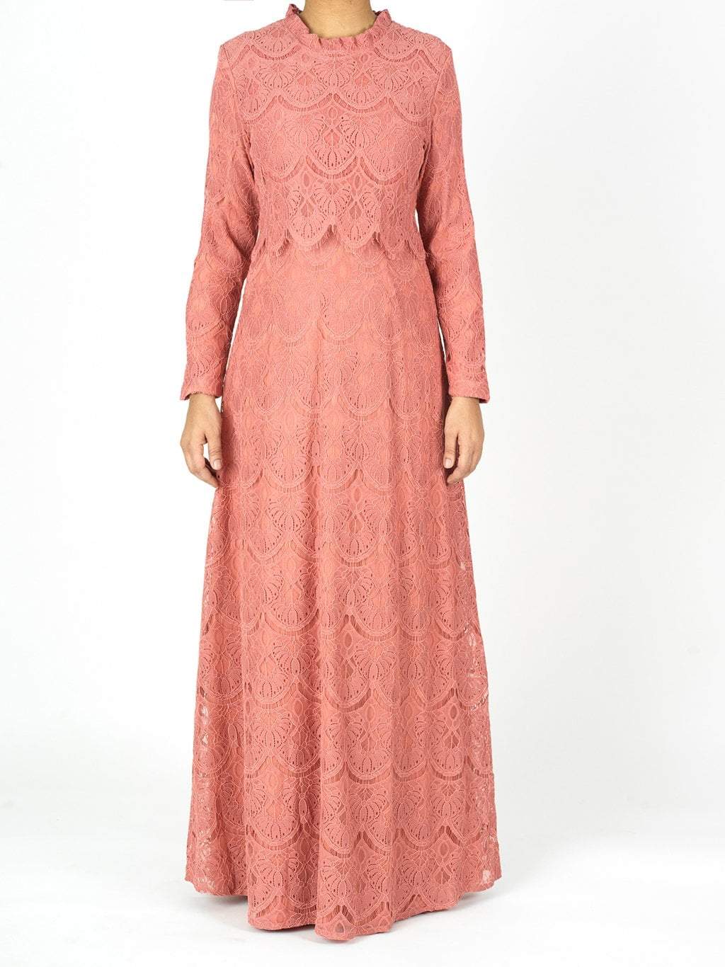 Rose Blush Giovanna lace crop top dress Kabayare