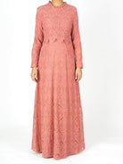 Rose Blush Giovanna lace crop top dress Kabayare