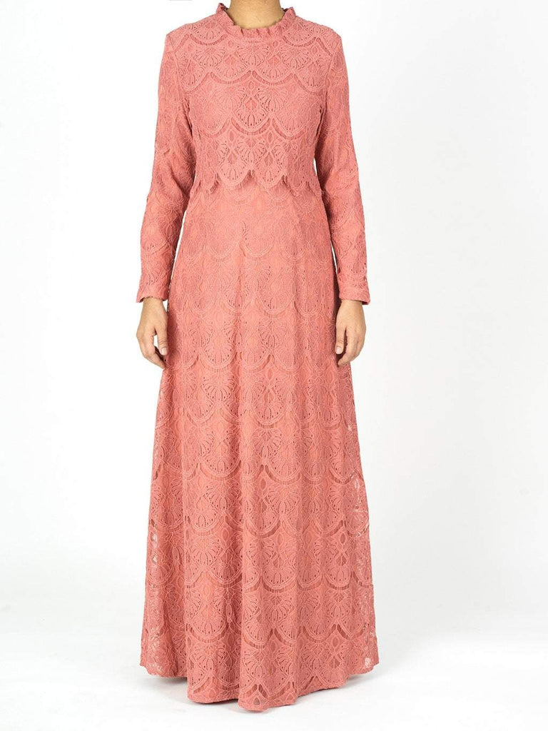 Rose Blush Giovanna lace crop top dress Kabayare