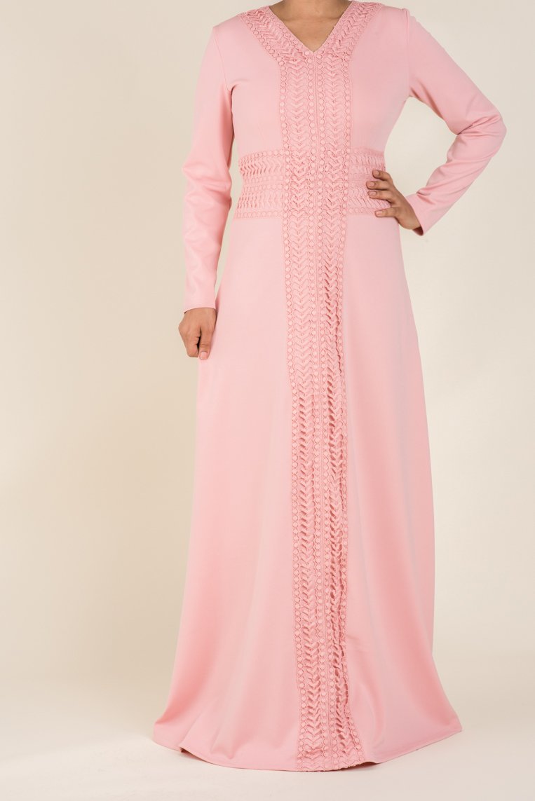 Rose Blush Lace Detailed Dress Kabayare