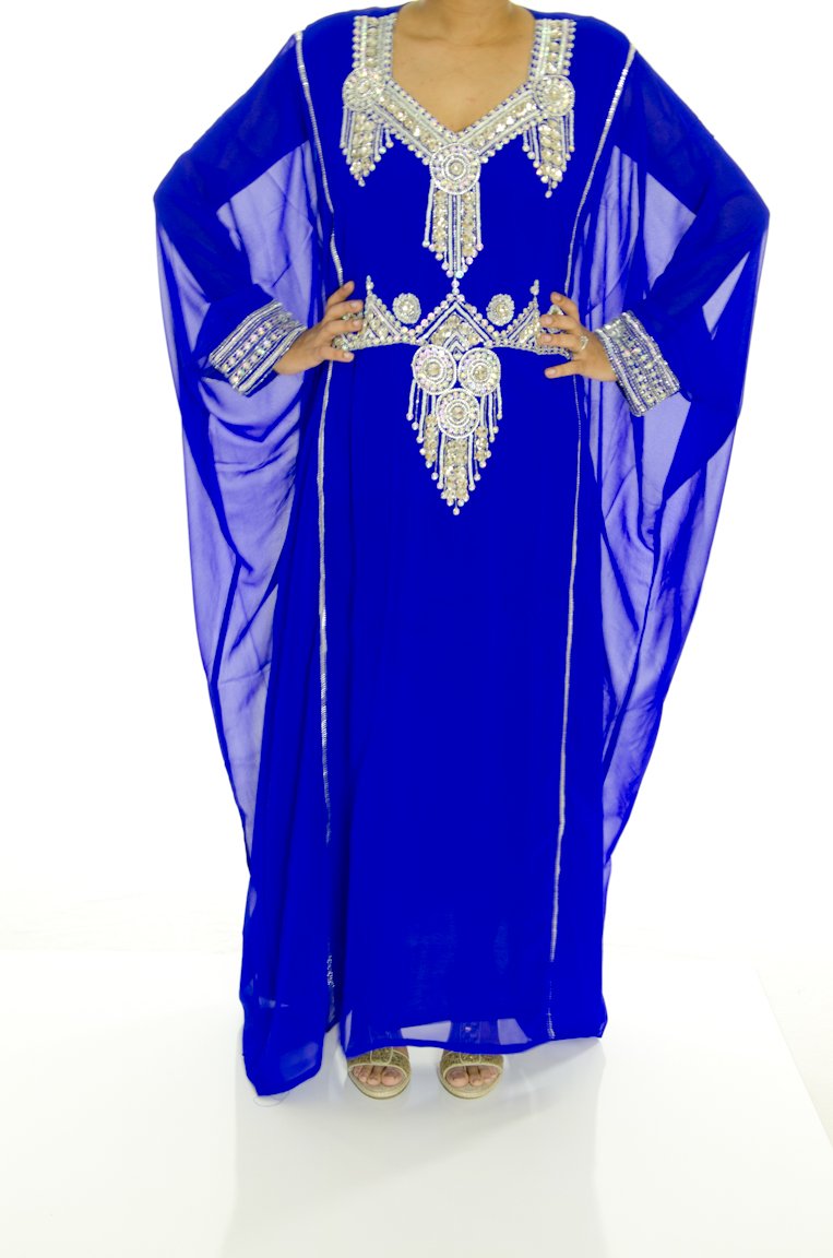 Royal Blue JILABIYA KHALEEJI Kabayare