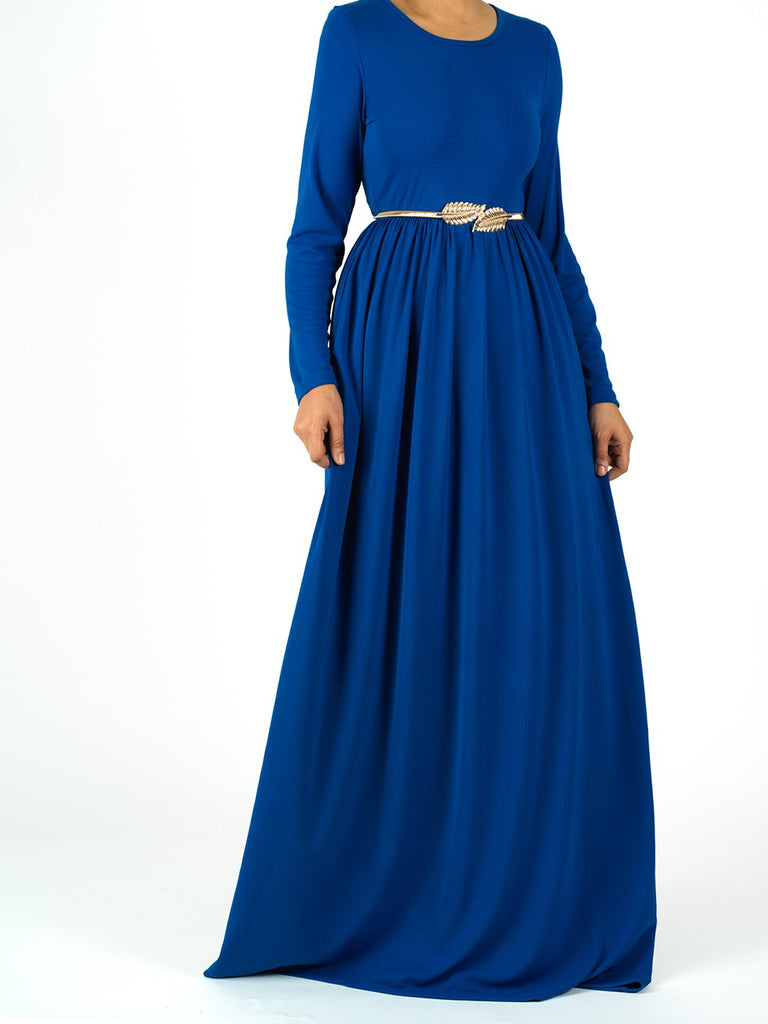 Long sleeve modest dress | Milk Silk Maxi Dress