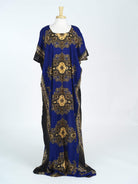 Royal Blue pattern Bati Dress Kabayare