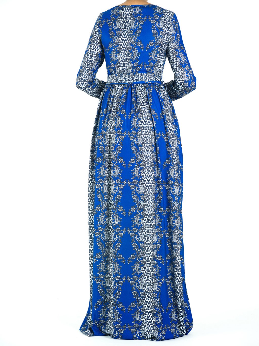 Royal Blue soft print maxi dress Kabayare