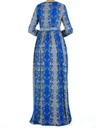 Royal Blue soft print maxi dress Kabayare