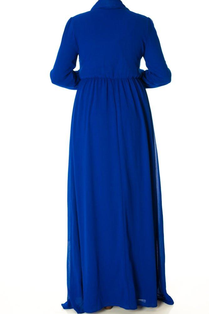 Royal Buttons Chiffon Dress Kabayare