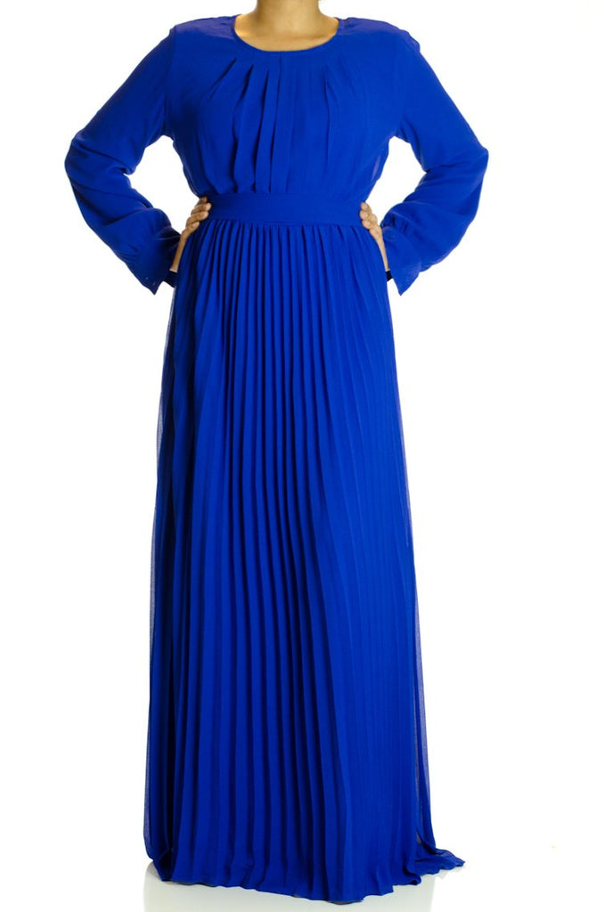 Royal French Pleats Maxi Dress Kabayare