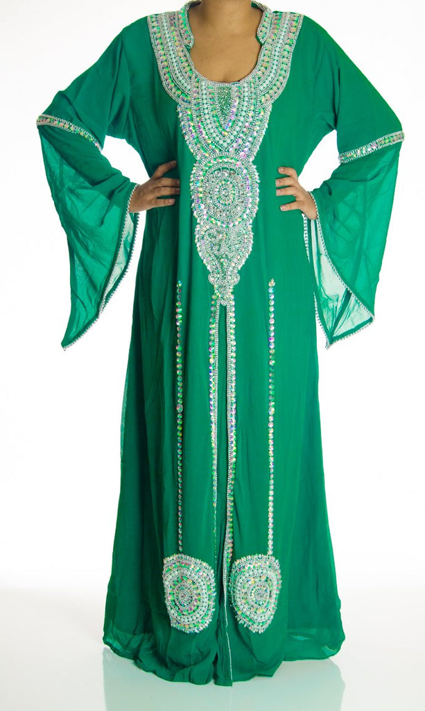 Royal Green Khaleeji Dress Kabayare