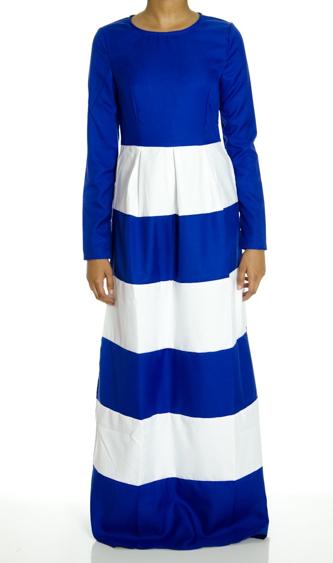 Royal Modern Stripe Maxi dress Kabayare