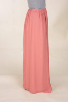 Salmon Basic Crepe Maxi Skirt Kabayare