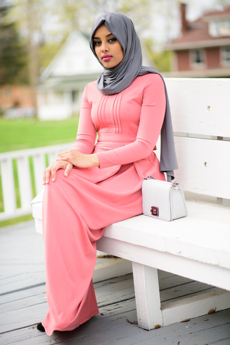 Salmon Elite Maxi Dress Kabayare