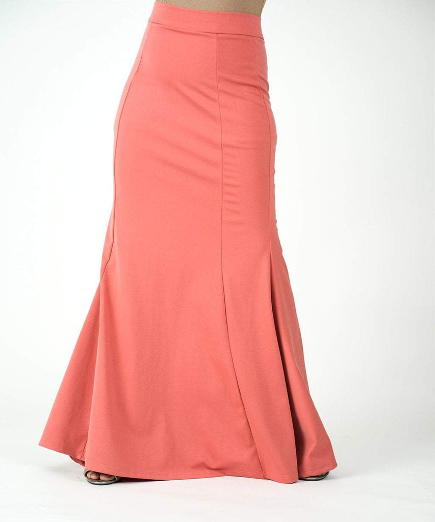 Salmon Pencil Skirt Kabayare