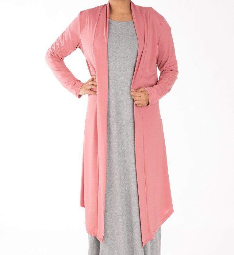 Salmon rose Maxi Cardigan Kabayare