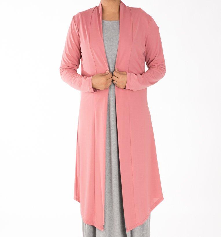 Salmon rose Maxi Cardigan Kabayare