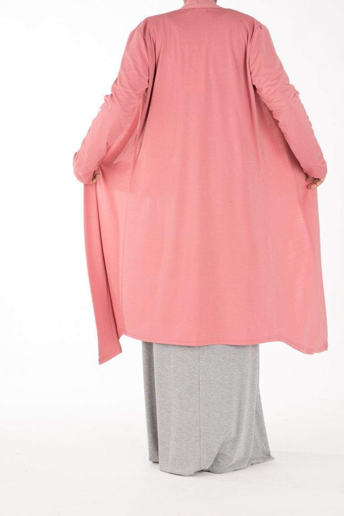 Salmon rose Maxi Cardigan Kabayare