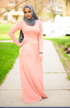salmon textured dress Kabayare