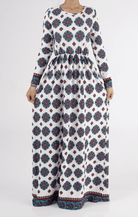 Samira Textured Print Dress Kabayare