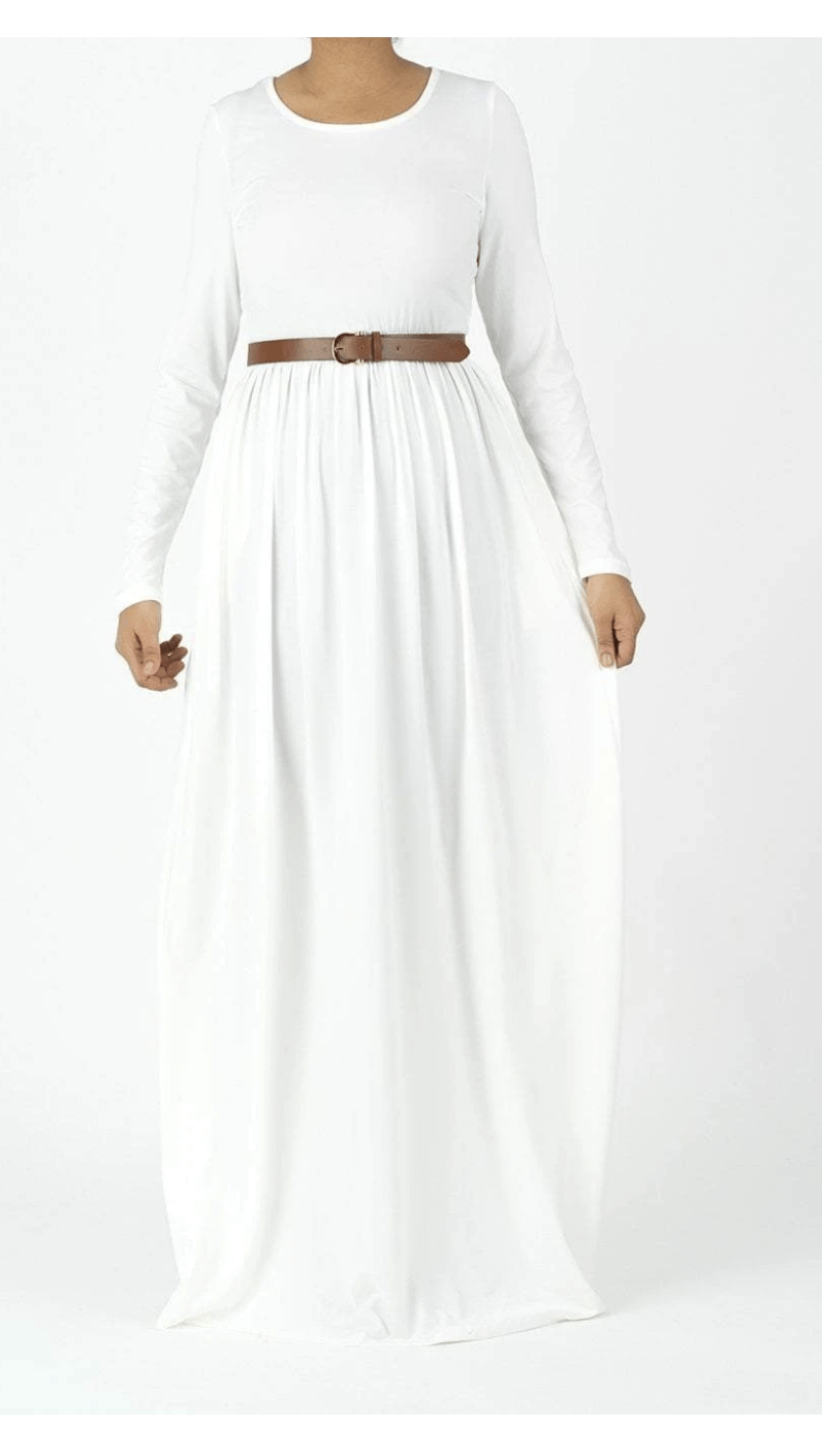 Short soft milk silk maxi dress Kabayare