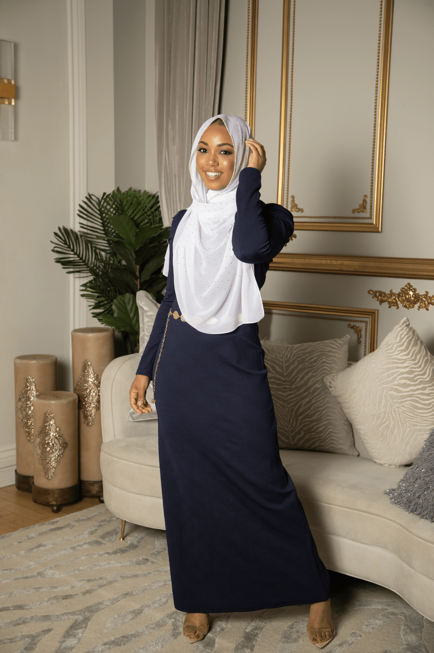 Shoulder Puff Sleeve ponti-di-roma dress Kabayare