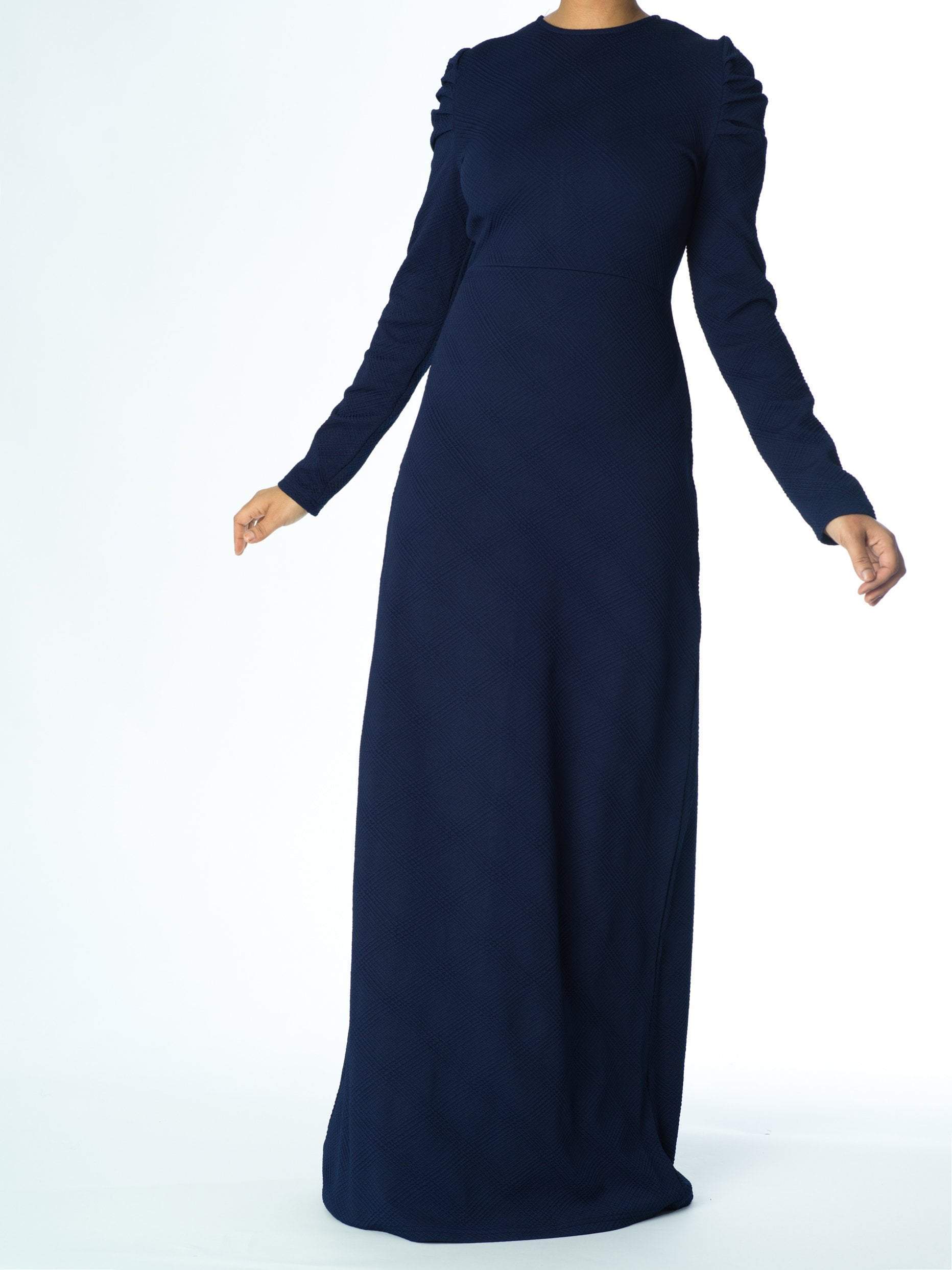 Shoulder Puff Sleeve ponti-di-roma dress Kabayare