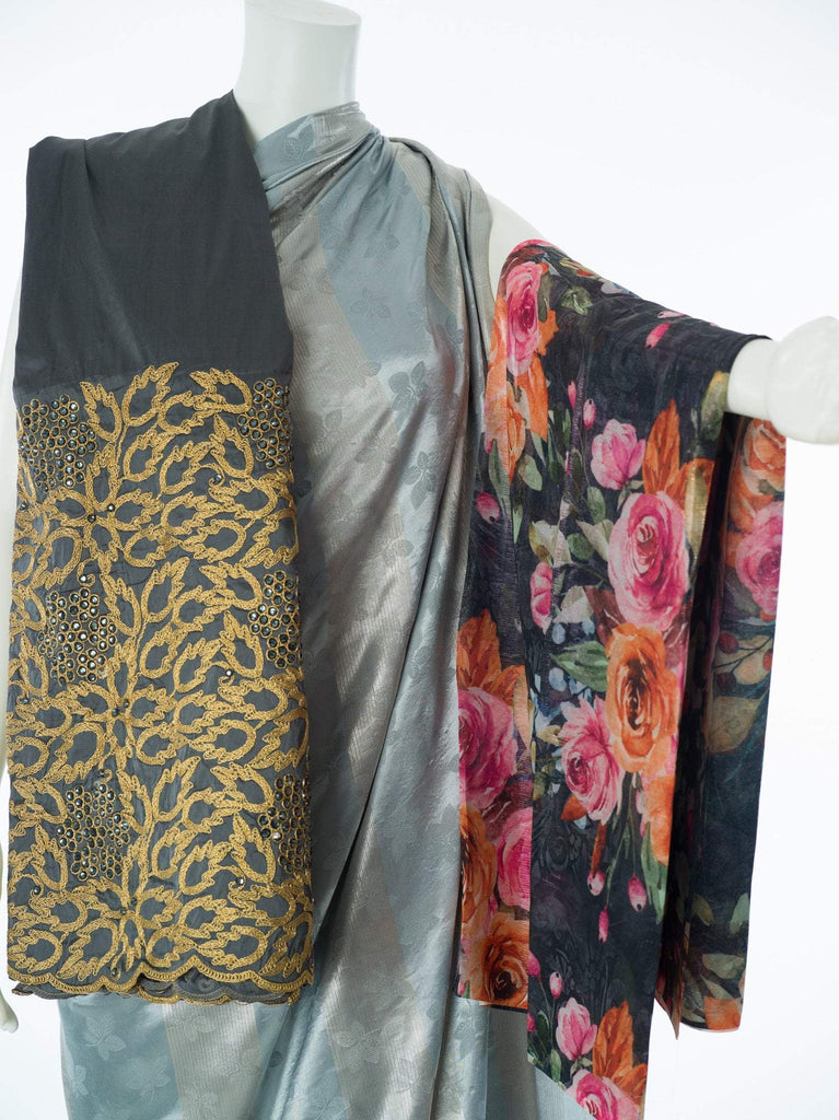 Silver Goden saree Dirac sets - Kabayare Fashion (5667583000725)
