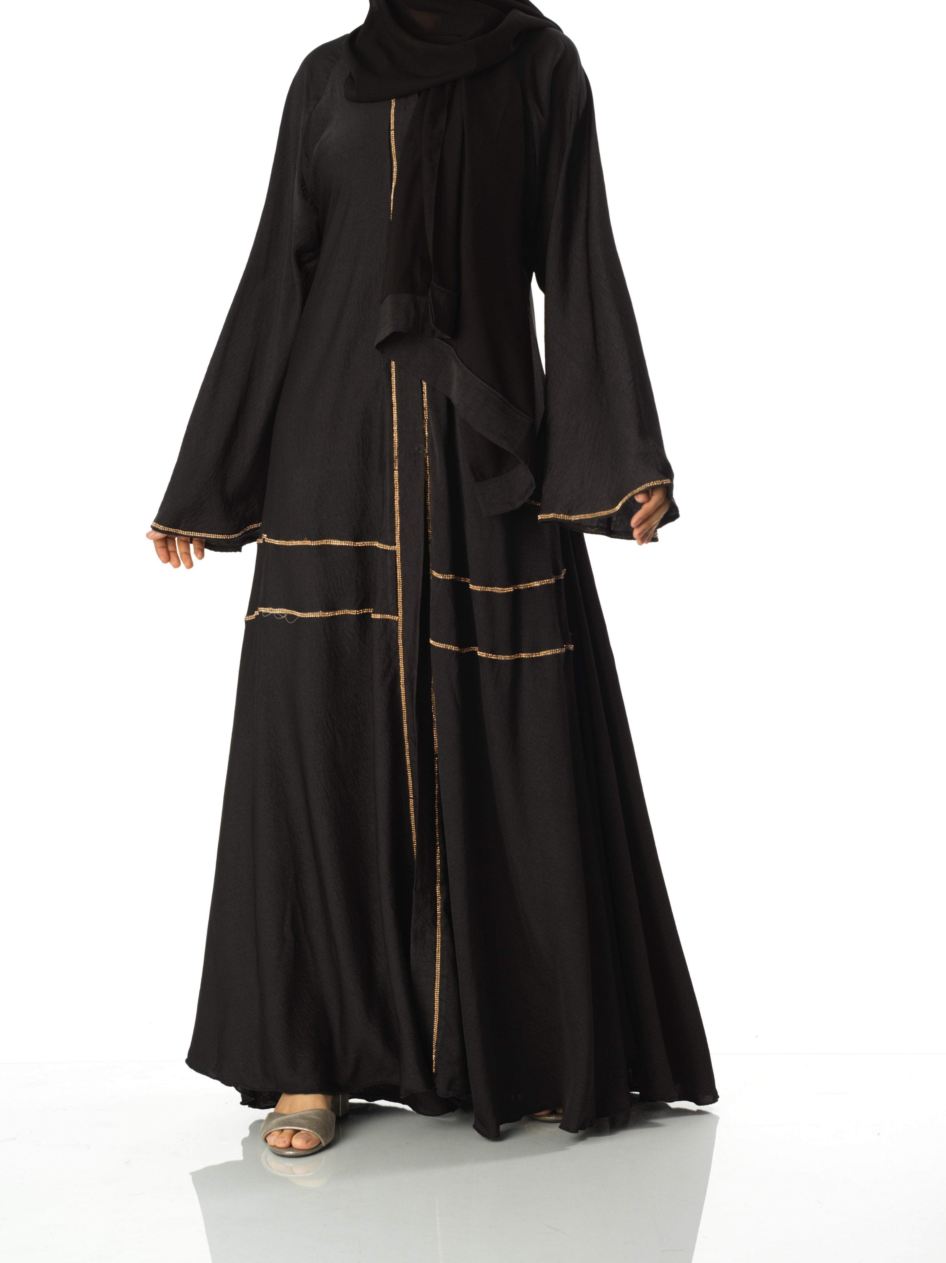 Simple yet elegant crepe abaya Kabayare (6819982606514)