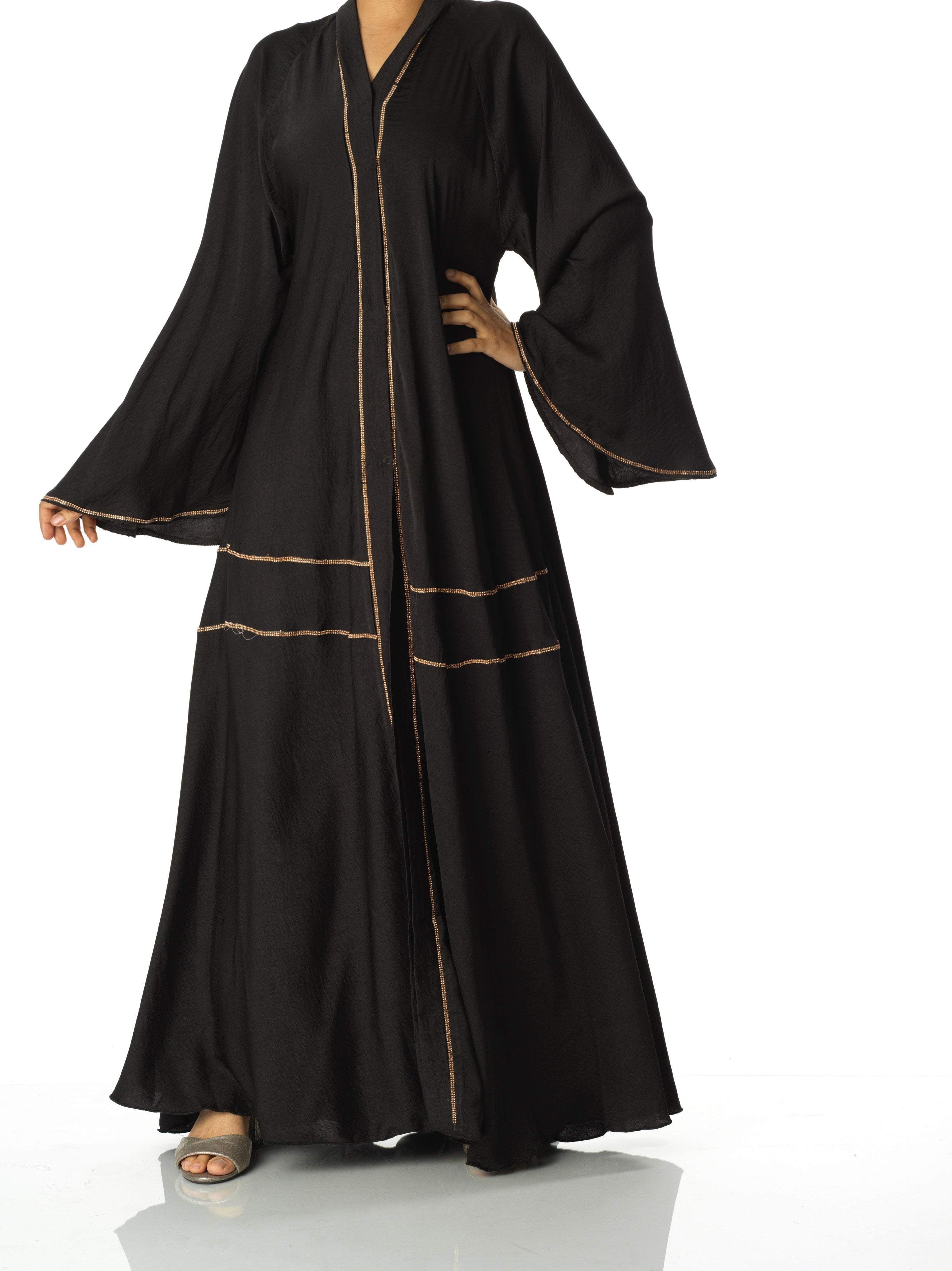 Simple yet elegant crepe abaya Kabayare (6819982606514)