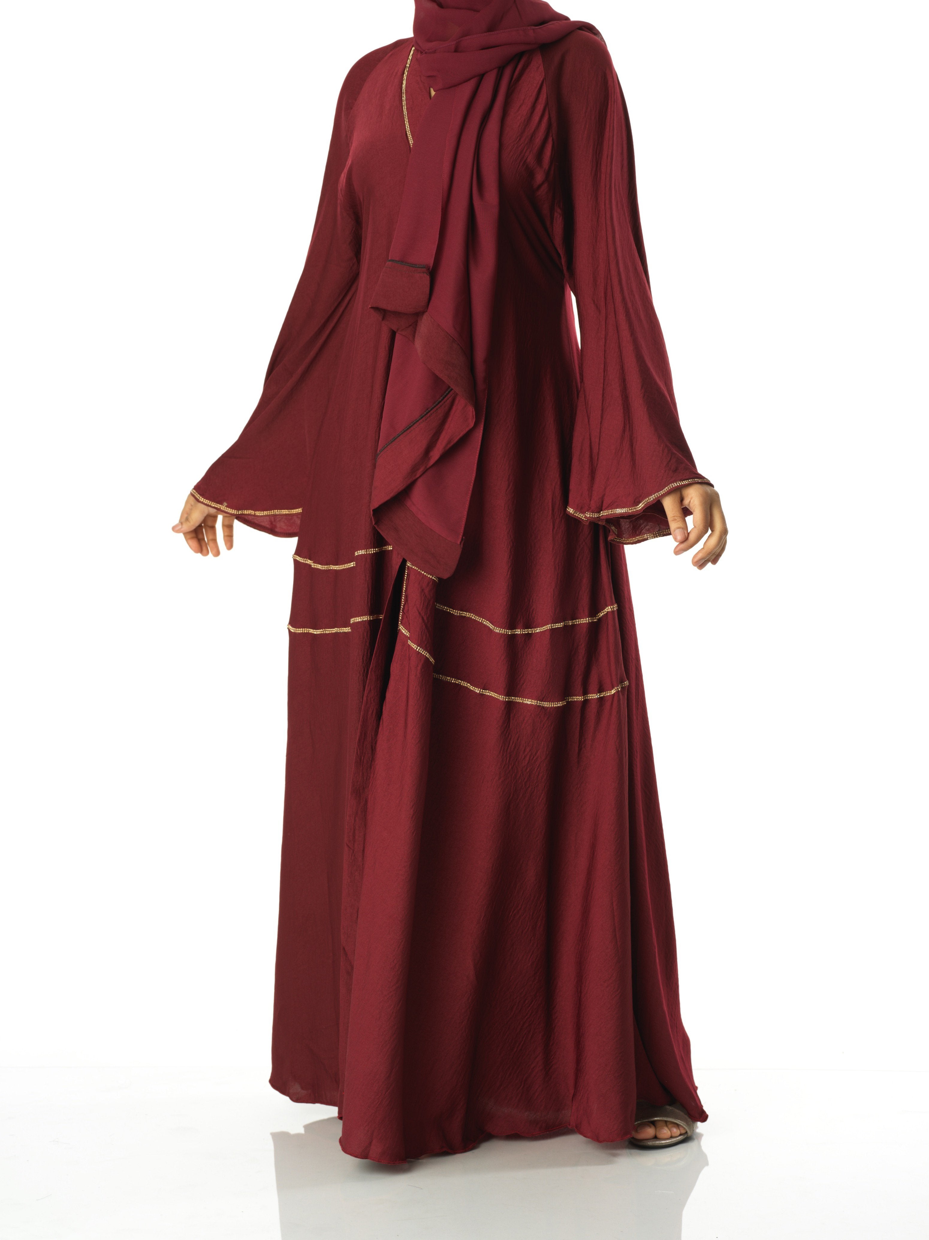 Simple yet elegant crepe abaya Kabayare (6819982606514)