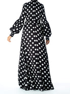 Smocked cuffs Polka Dots Maxi dress Kabayare