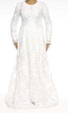 Snow-White Embroidered Princess Gown Kabayare