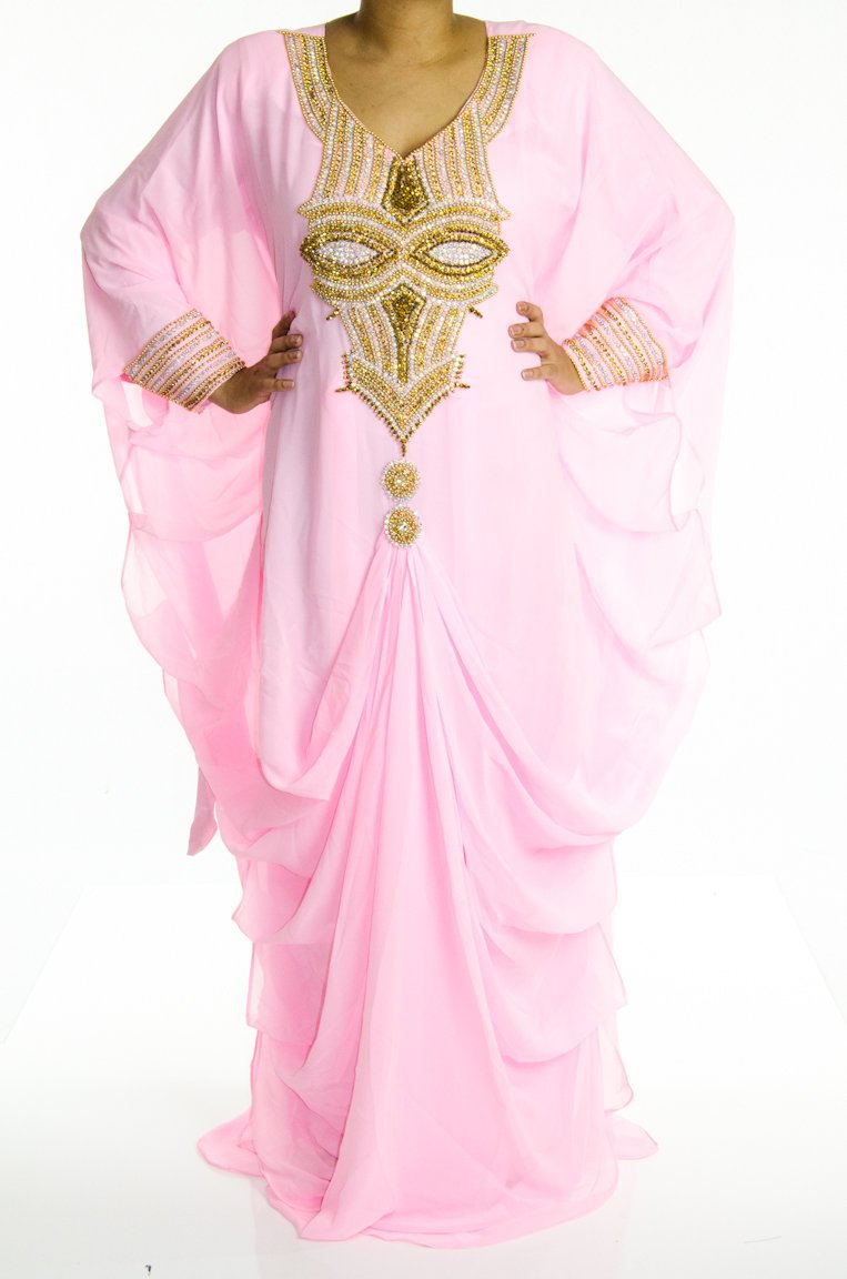Soft Pink Swarovski Kaftan Kabayare