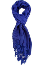Solid Royal Blue Pashmina Scarf Kabayare