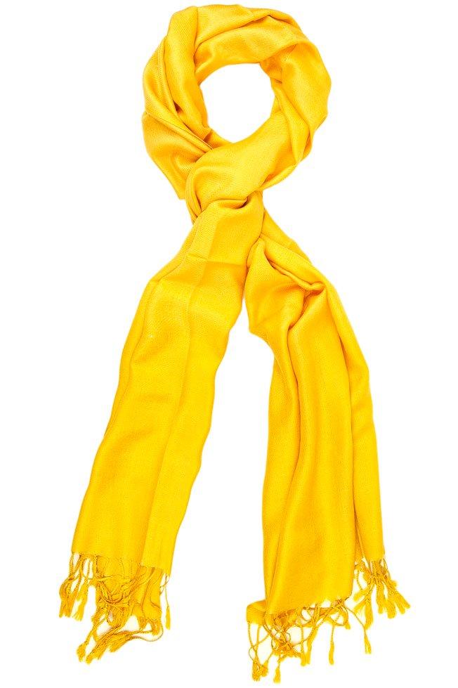 Solid Yellow Pashmina Scarf Kabayare