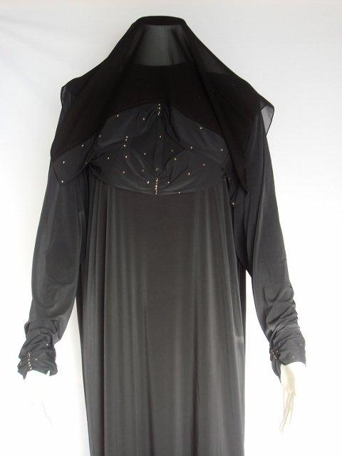 String Attached Stretchy Abaya Kabayare