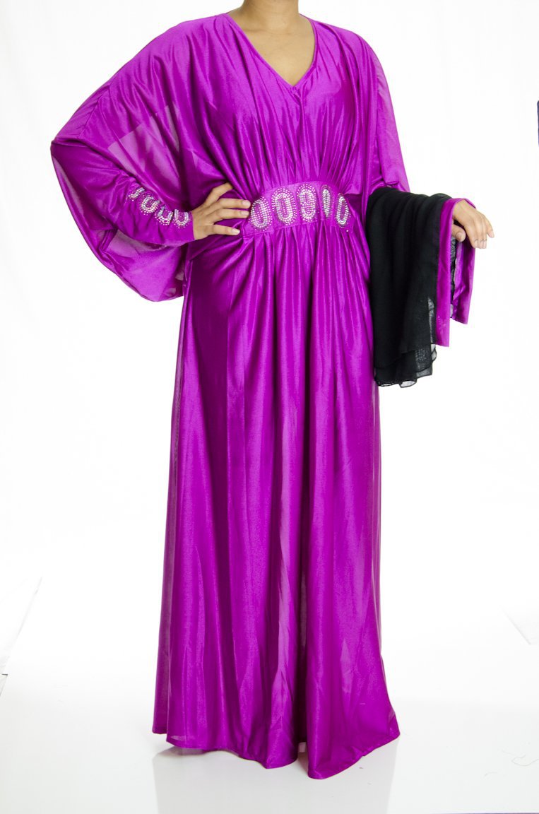 Studs Butterfly Jersey Abaya Kabayare