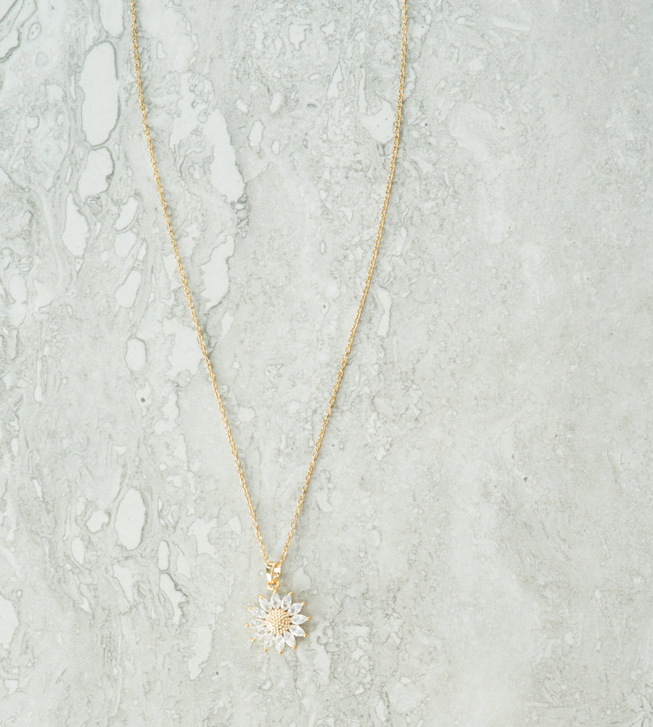 Sunflower gold necklace Kabayare