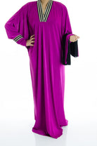 Sweet collar embroidery Jersey Abaya Kabayare