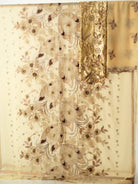 Tan and Brown saree Dirac set Kabayare