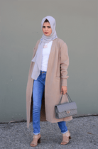 Tan cozy signature sweater Kabayare