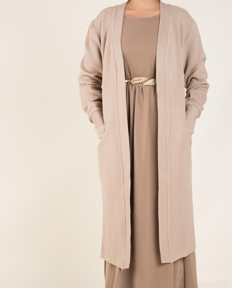 Tan cozy signature sweater Kabayare
