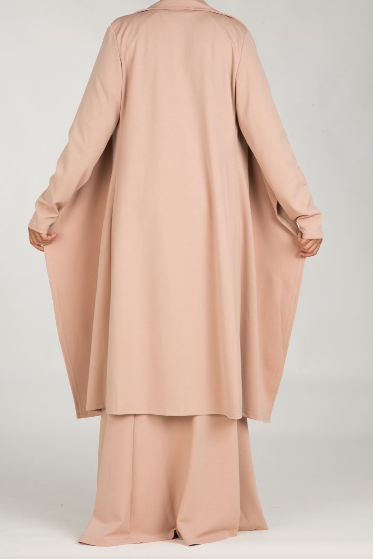 Tan Draped Drop Shoulder Jacket Kabayare