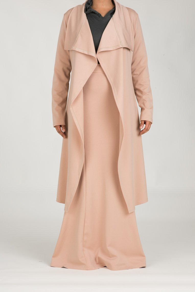 Tan Draped Drop Shoulder Jacket Kabayare