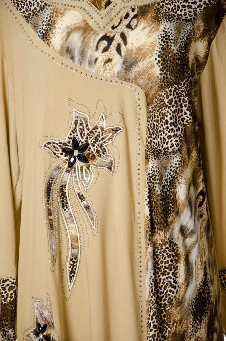Tan Embroidery dress Kabayare
