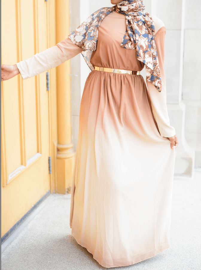 Tan Ombre maxi dress Kabayare