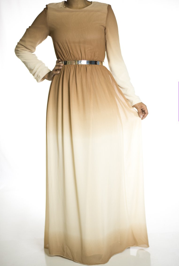 Tan Ombre maxi dress Kabayare