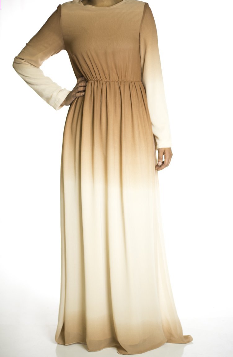 Tan Ombre maxi dress Kabayare